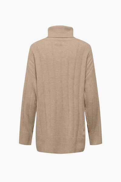 Pull col montant Beige - ONLY®