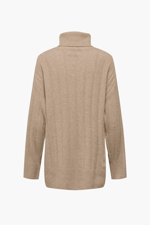Pull col montant Beige - ONLY®
