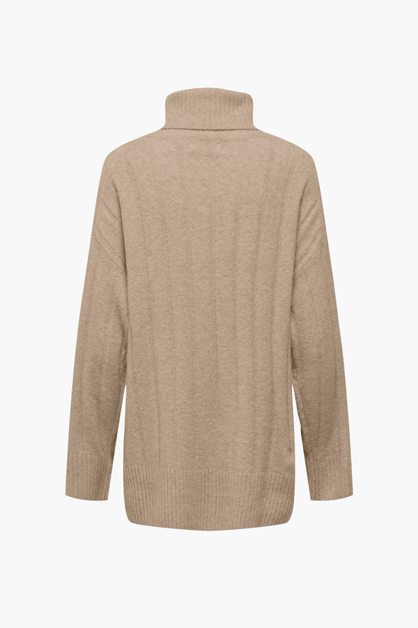 Pull col montant Beige - ONLY®
