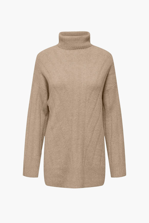 Pull col montant Beige - ONLY®