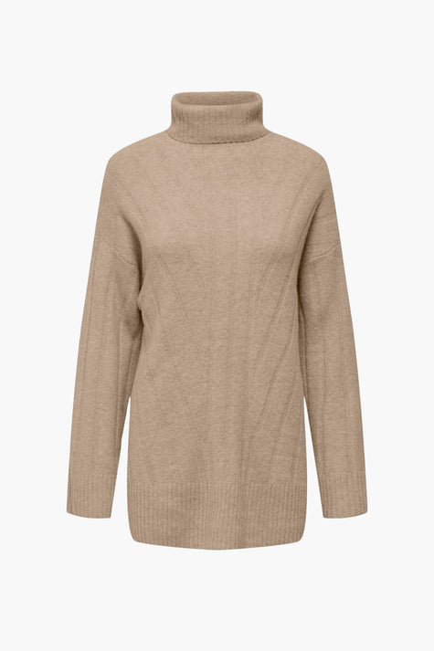 Pull col montant Beige - ONLY®