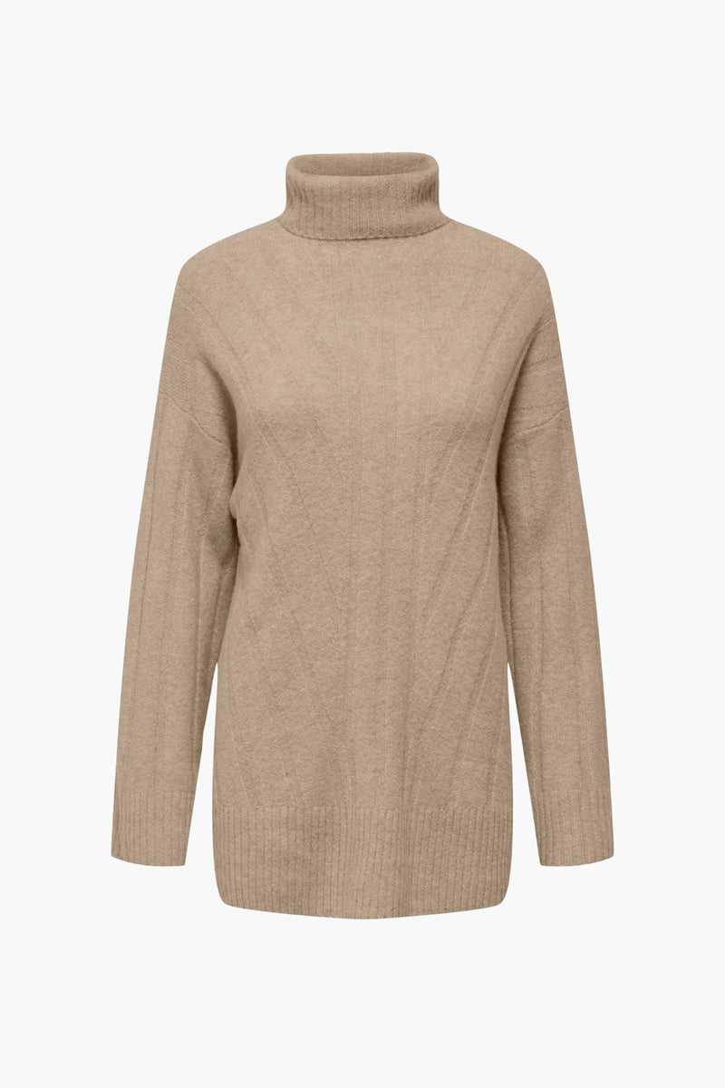 Pull col montant Beige - ONLY®