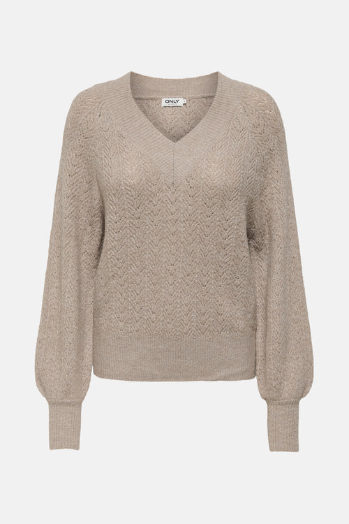 Pull col V beige - ONLY®