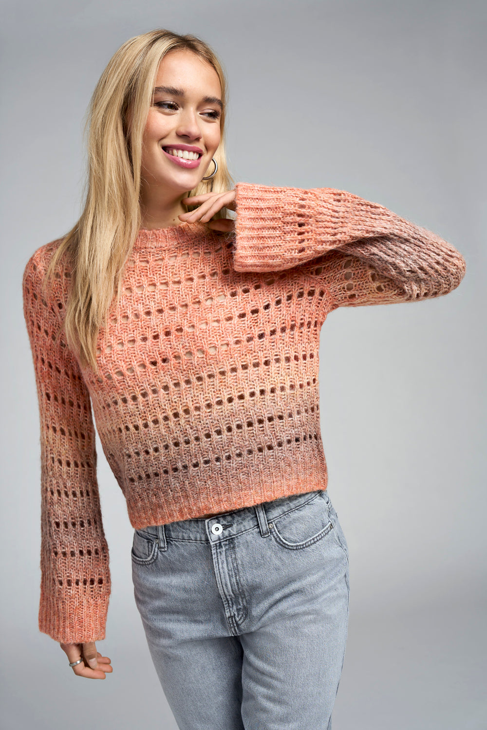 Pull col rond Orange - ONLY®