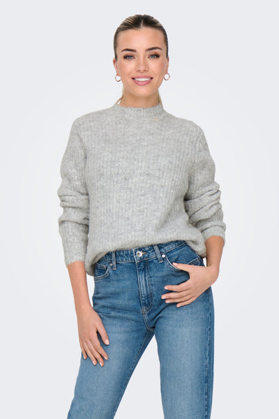 Pull col rond Gris - ONLY®