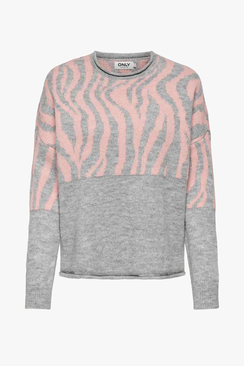 Pull col rond Gris - ONLY®