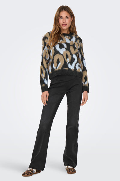 Pull col rond Bleu - ONLY®