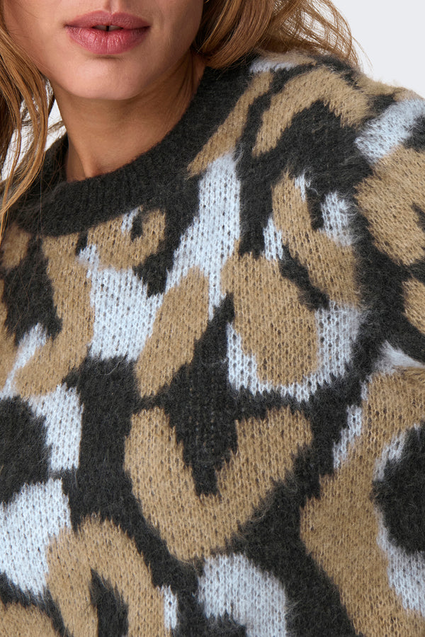 Pull col rond Bleu - ONLY®