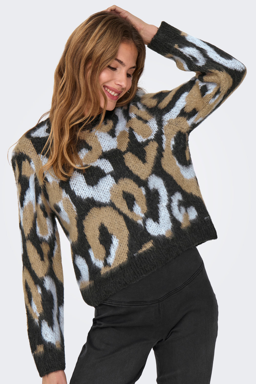 Pull col rond Bleu - ONLY®