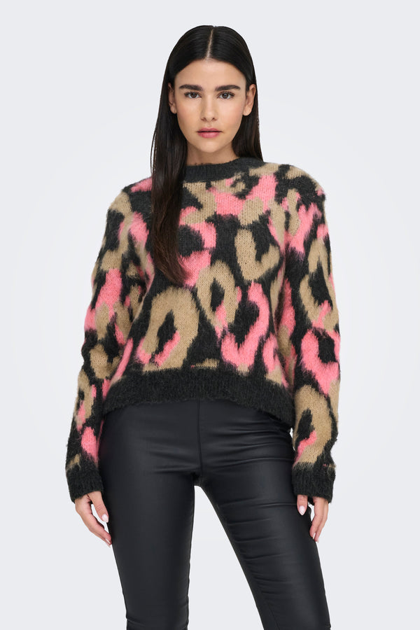 Pull col rond Rose - ONLY®