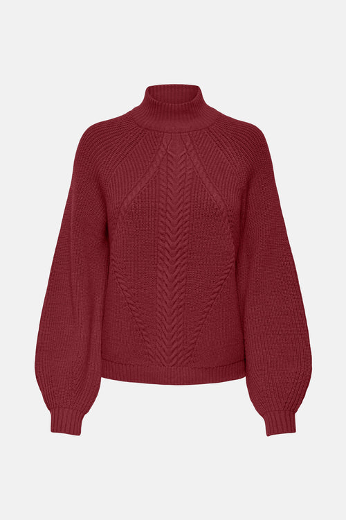 Pull met rolkraag - Bordeaux