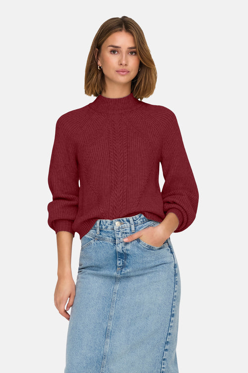 Pull met rolkraag - Bordeaux