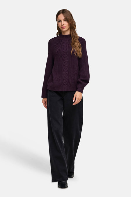 Pull col montant mauve - ONLY®