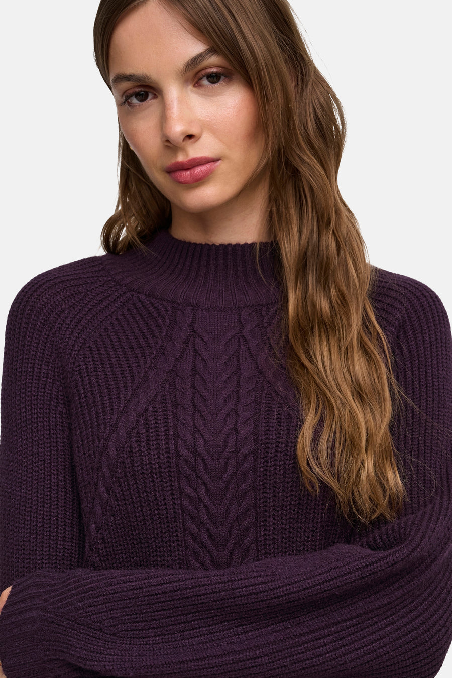 Pull col montant mauve - ONLY®