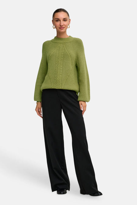 Pull col montant beige - ONLY®