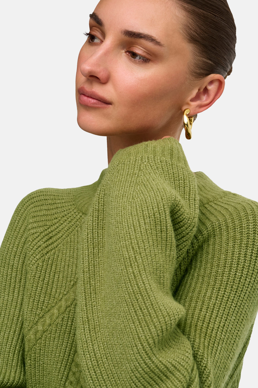 Pull col montant beige - ONLY®