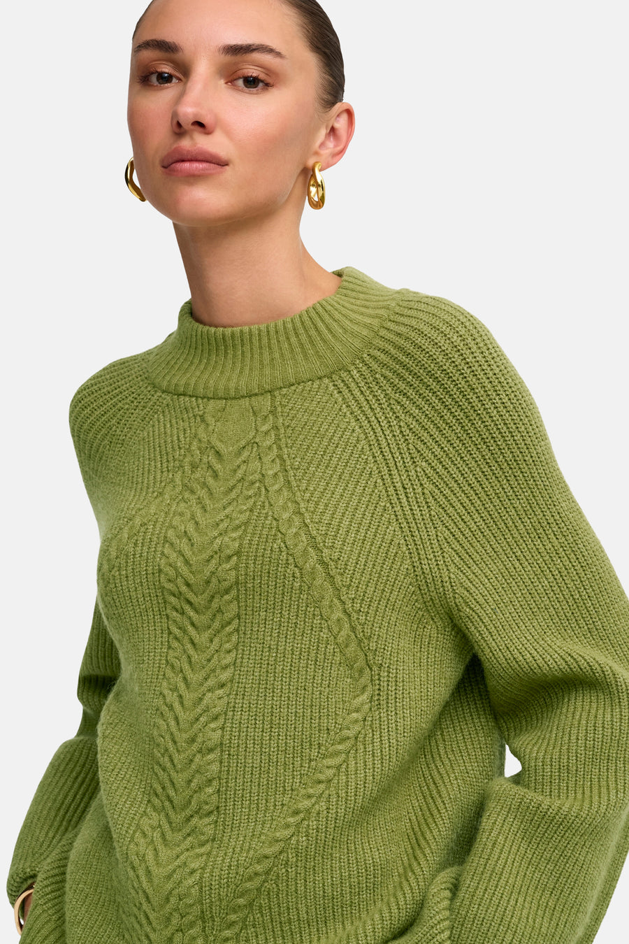 Pull col montant beige - ONLY®