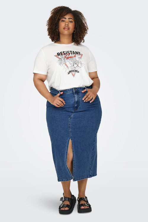 Jupe longue MID BLUE DENIM - CARMAKOMA