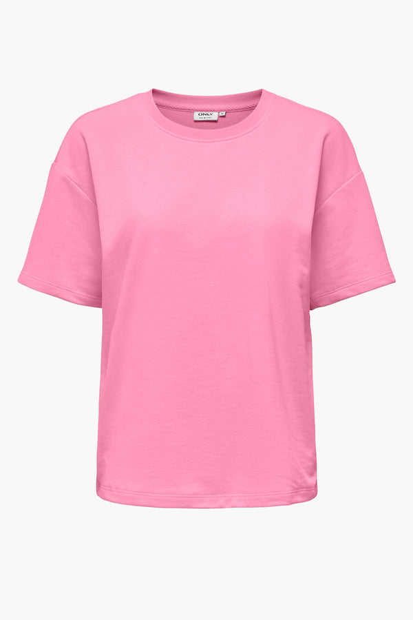 Top uni manches courtes Rose - ONLY®