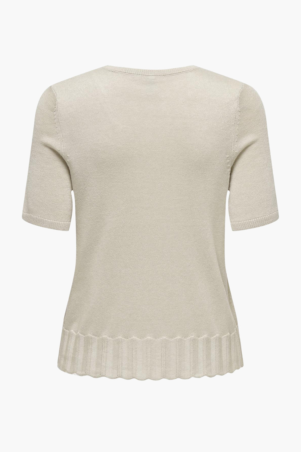 Pull col rond Écru - ONLY®