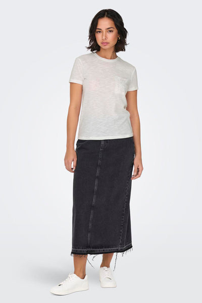Top uni manches courtes Blanc - ONLY®