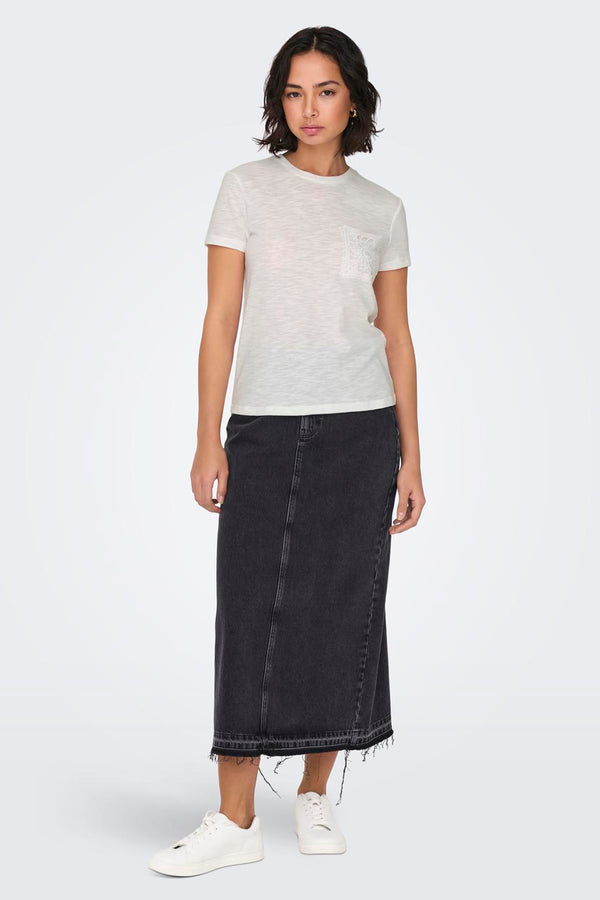 Top uni manches courtes Blanc - ONLY®