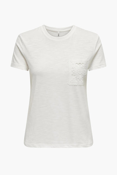 Top uni manches courtes Blanc - ONLY®