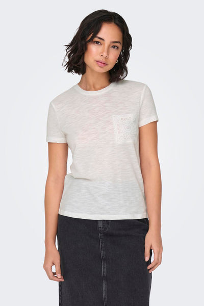 Top uni manches courtes Blanc - ONLY®