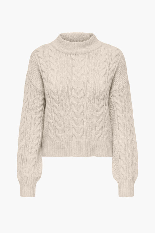 Pull col rond Beige - ONLY®