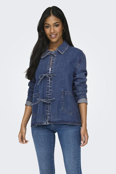 ONLTHILLE L/S TIE JACKET DNM GUA