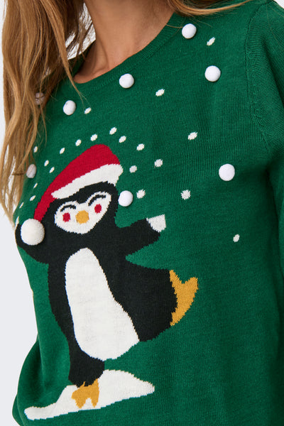 Pull col rond Vert - ONLY®