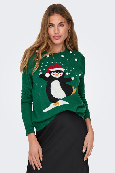 Pull col rond Vert - ONLY®