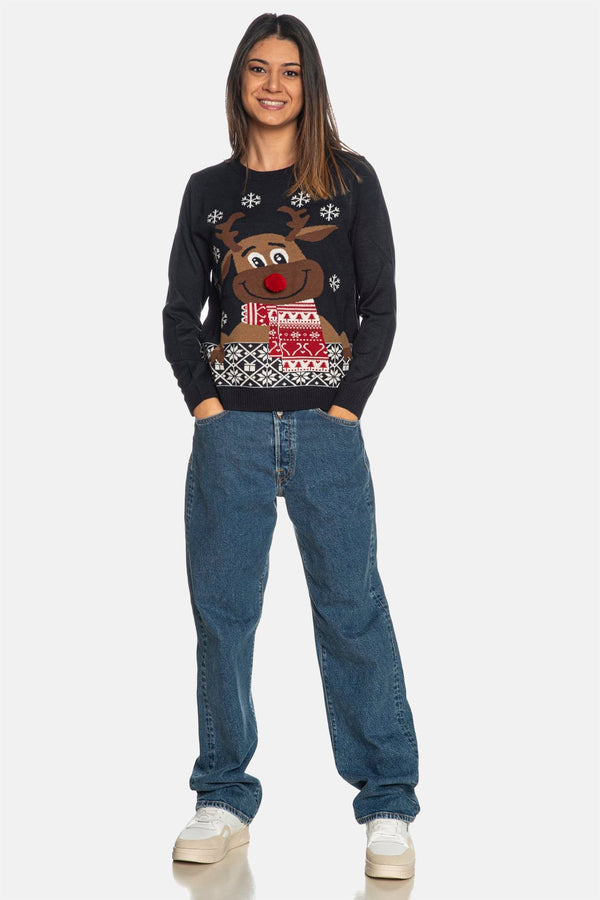 Pull col rond Bleu - ONLY®