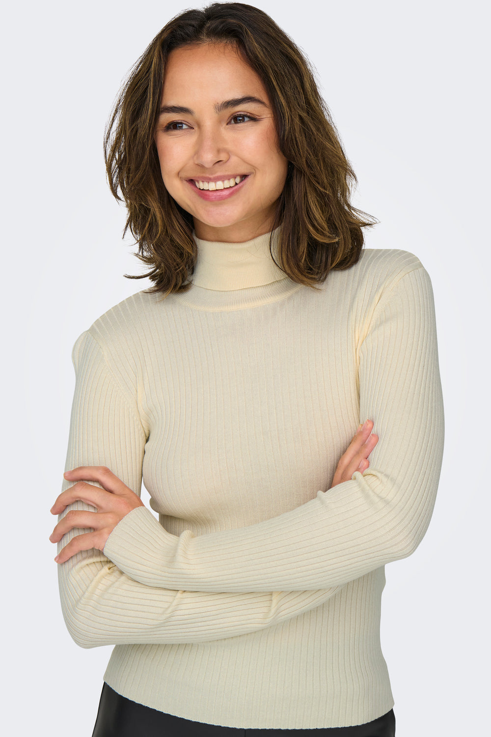 Pull col montant Beige - JDY