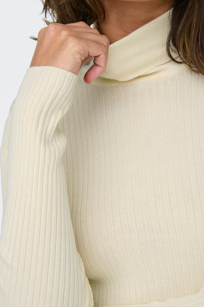 Pull col montant Beige - JDY