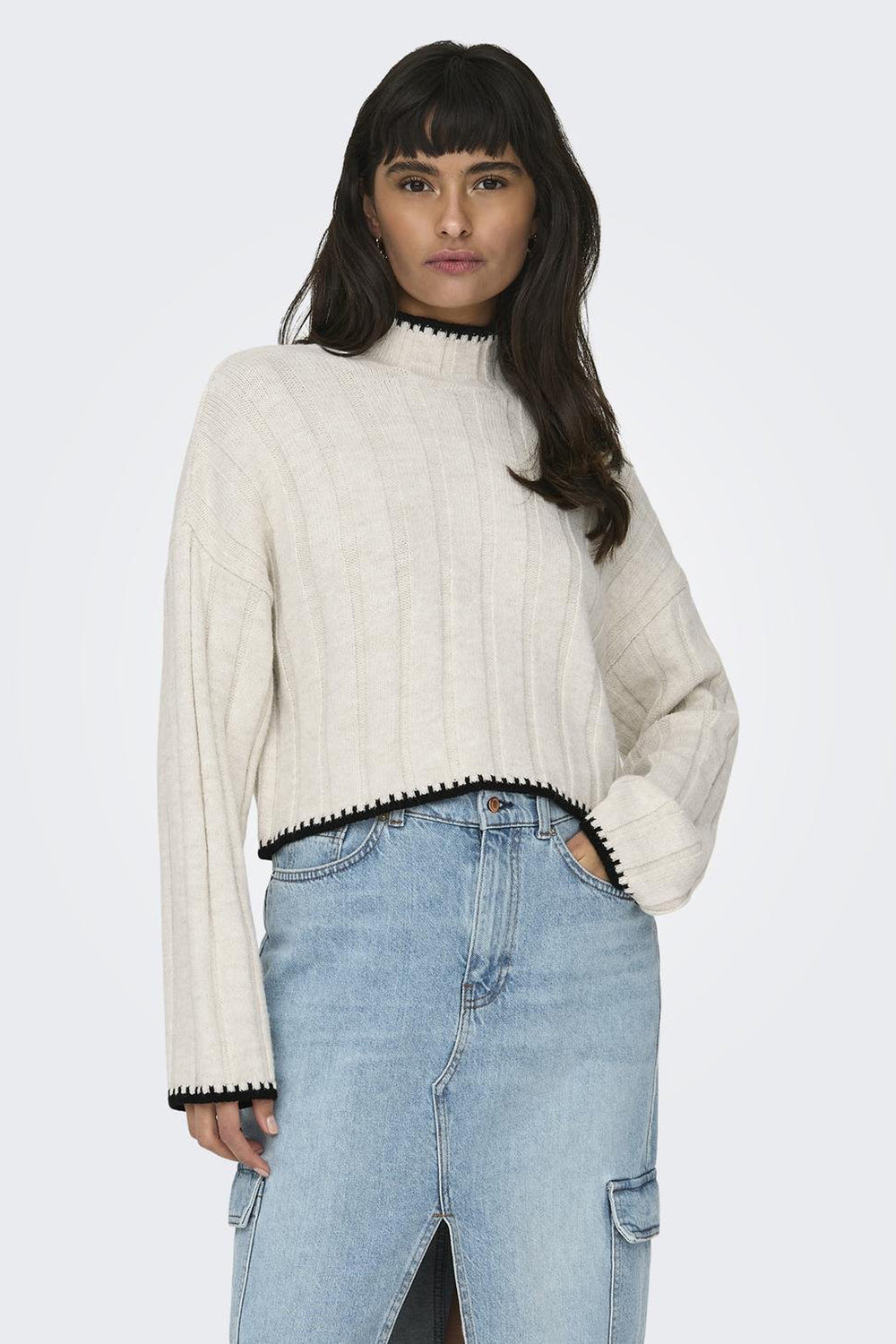 ONLCHICK STITCH LS HIGHNECK KNT NOOS