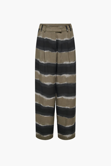 Pantalon coloré gris par ONLY® avec motif rayures horizontales effet usé.