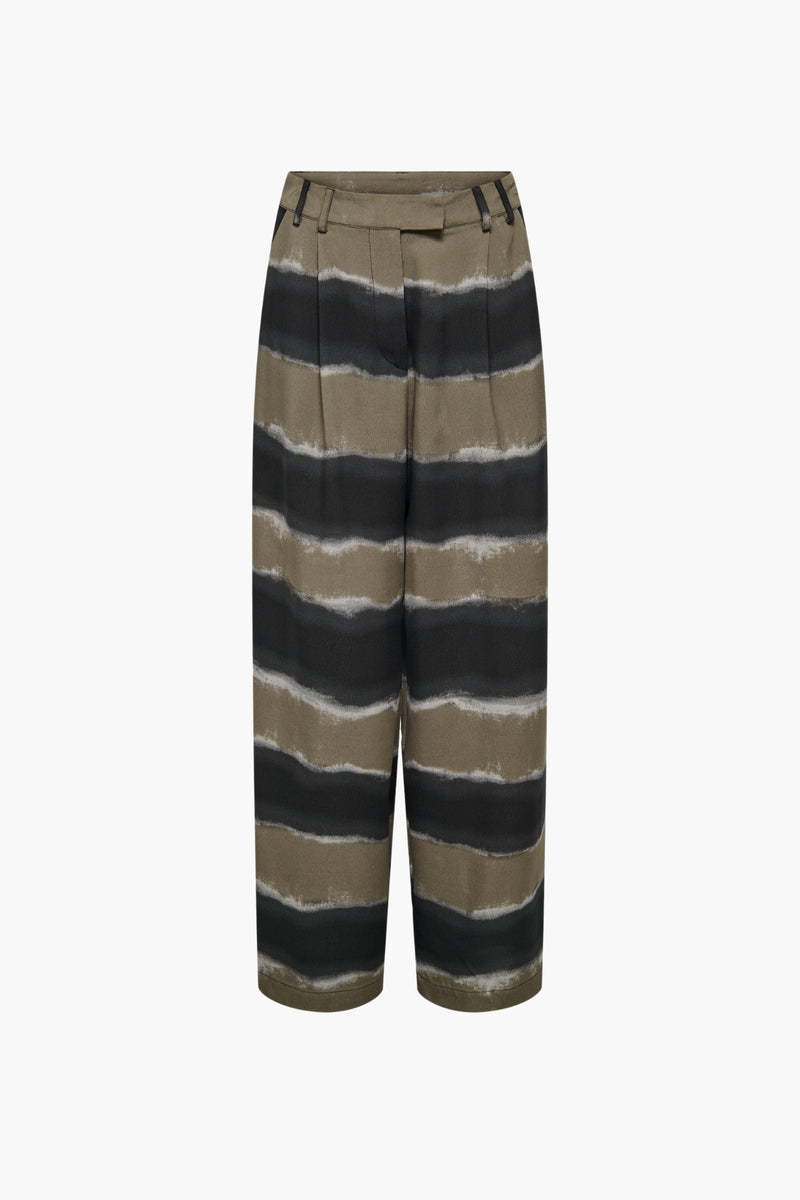 Pantalon color&eacute; - gris