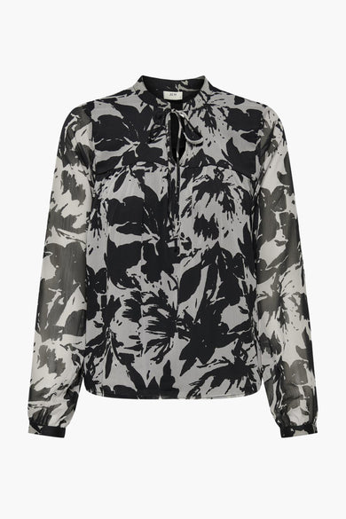 Blouse à manches longues - noir
