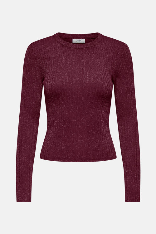 JDYPLUM LUREX L/S O-NECK PULLOVER KNT