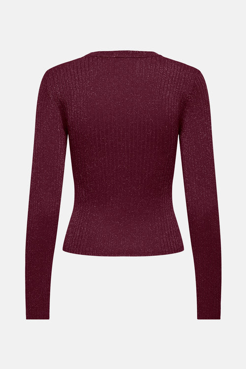 JDYPLUM LUREX L/S O-NECK PULLOVER KNT