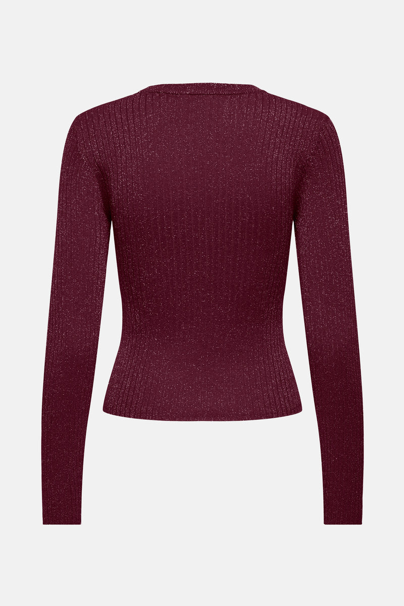 Pull met ronde hals - Bordeaux