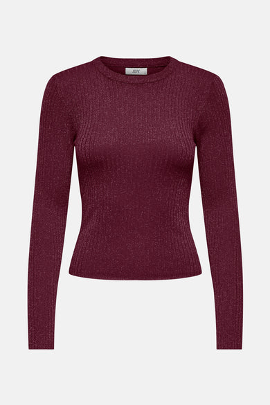 Pull met ronde hals - Bordeaux