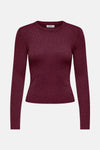 Pull met ronde hals - Bordeaux