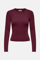 Pull met ronde hals - Bordeaux