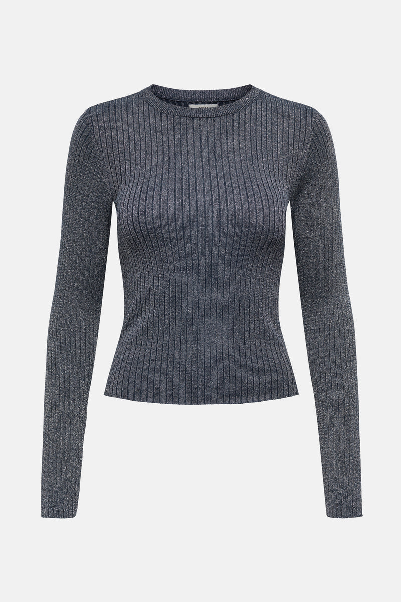 JDYPLUM LUREX L/S O-NECK PULLOVER KNT