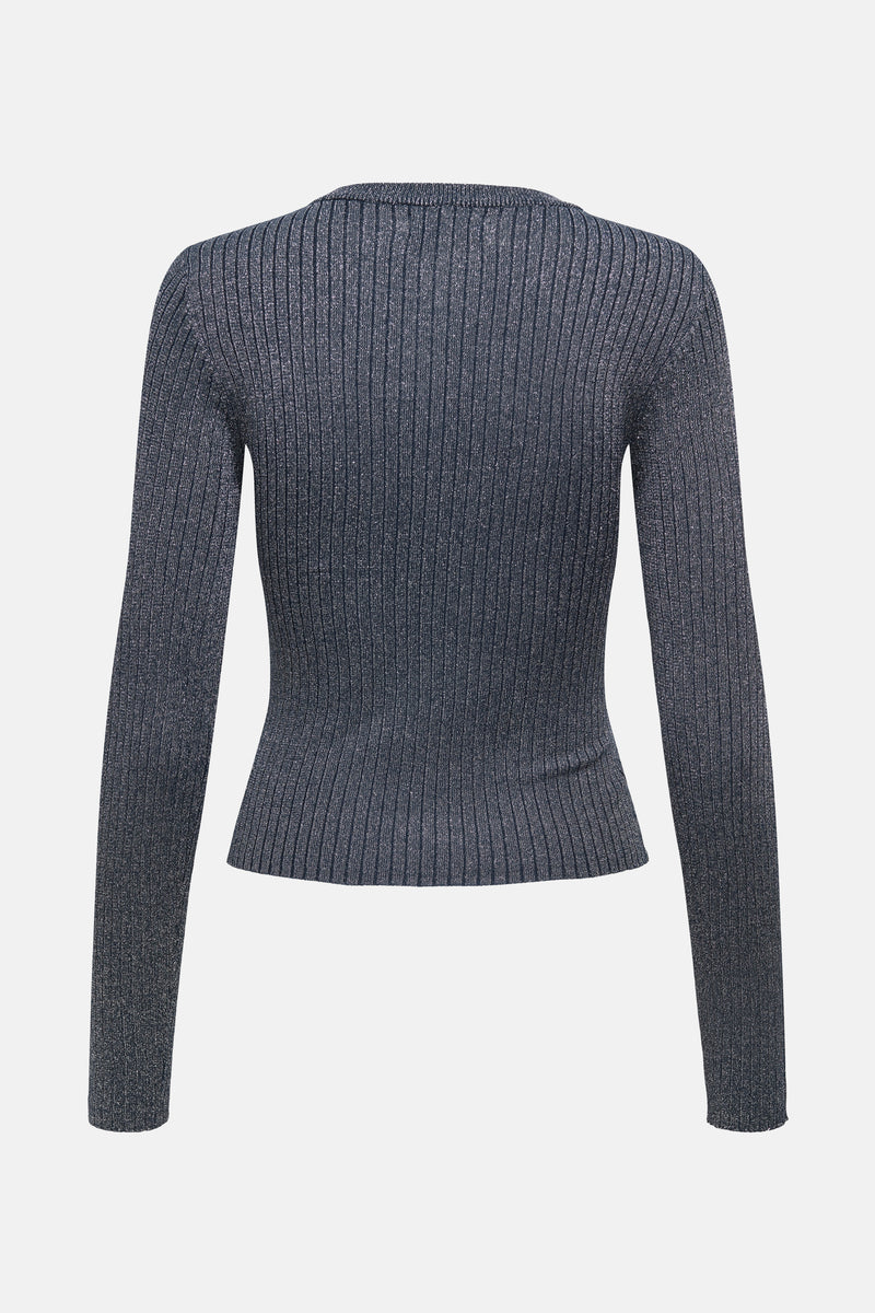 JDYPLUM LUREX L/S O-NECK PULLOVER KNT