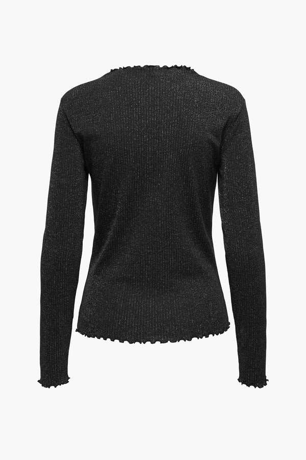 Top uni manches longues Noir - ONLY®