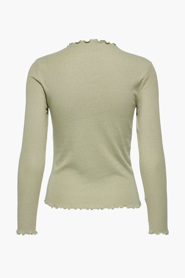 Top uni manches longues Vert - ONLY®