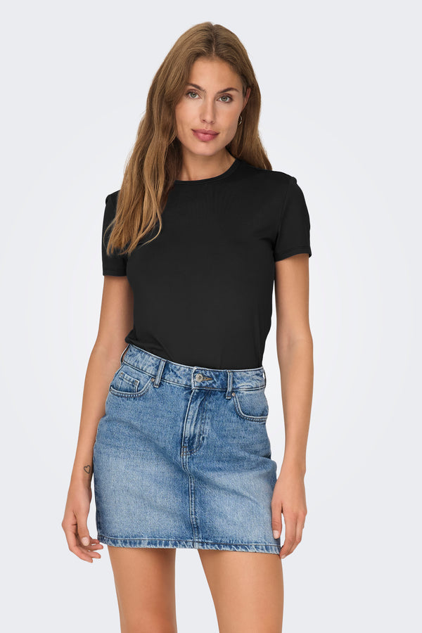Top uni manches courtes Noir - ONLY®